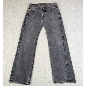 VTG LEVI'S 501 Jeans Men 32x32 Black Button Fly Western Workwear Streetwear 90's